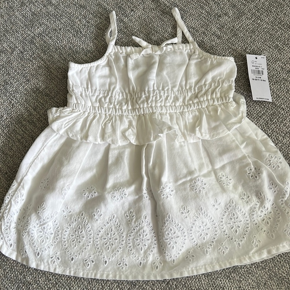 White eyelet dress